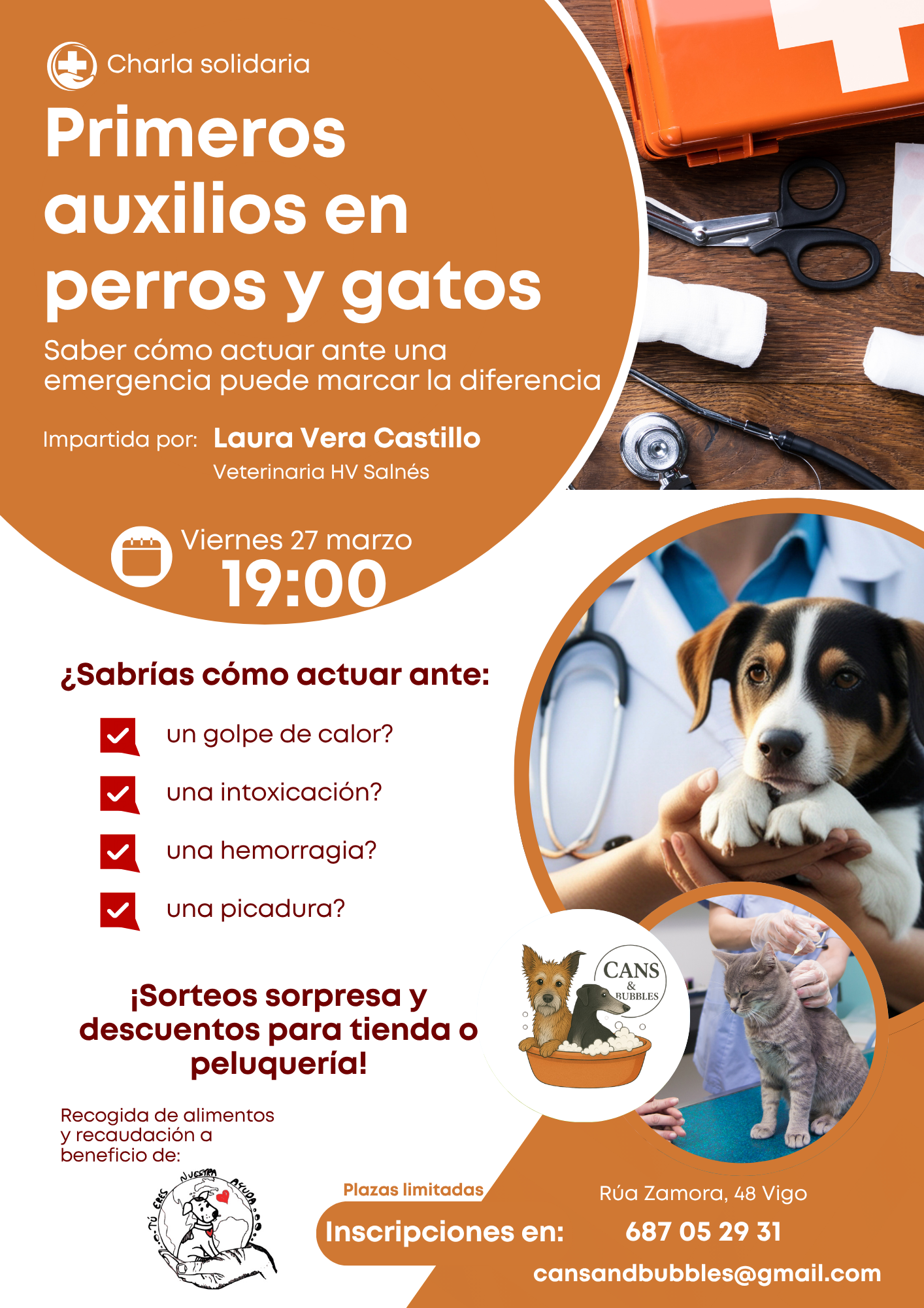 Eventos pasados. Taller "Primeros Auxilios en perros y gatos"