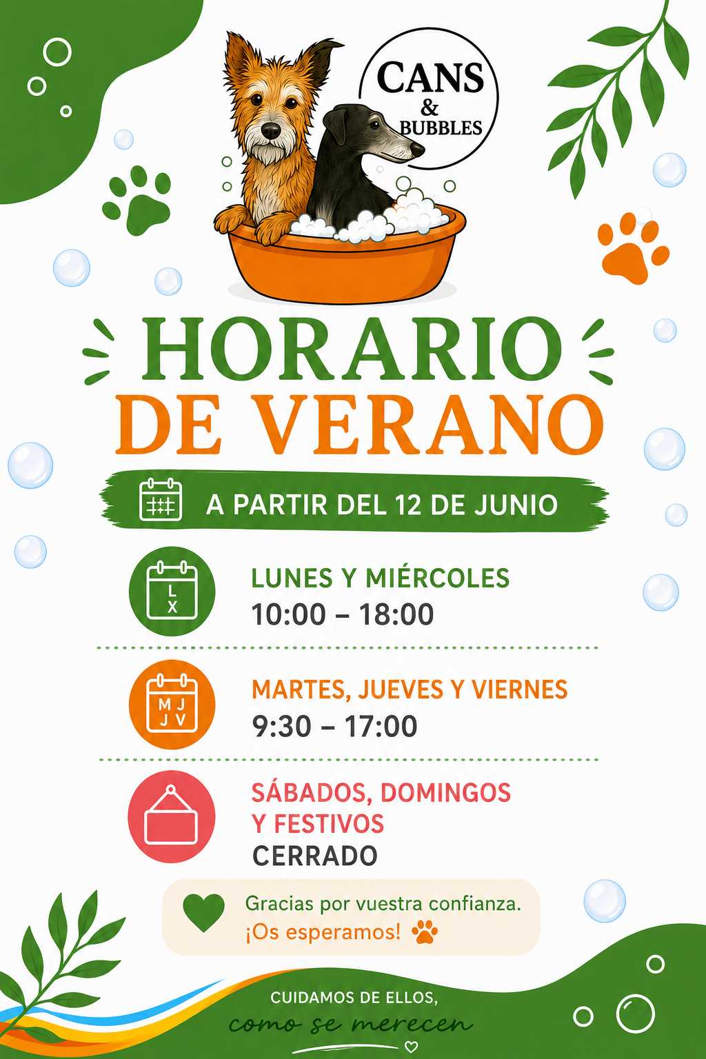 HORARIO DE VERANO